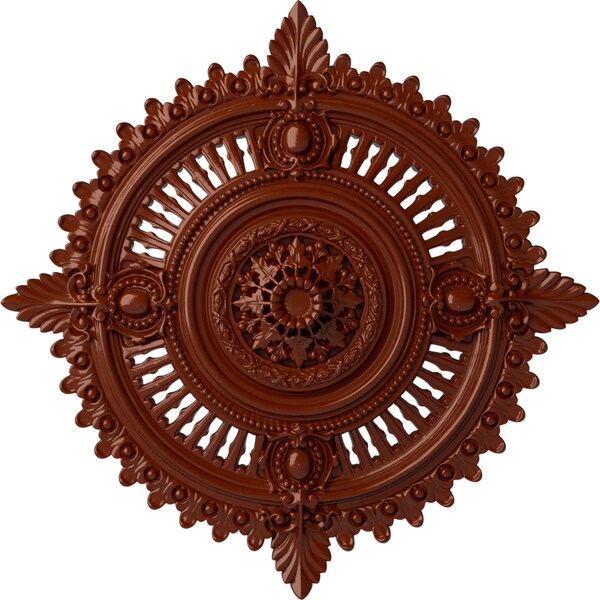 Ekena Millwork Haylynn Ceiling Medallion (Fits Canopies up to 1 1/4"), 29 1/8"OD x 1 1/4"ID x 4"P, Firebrick CM29HYFIF - main